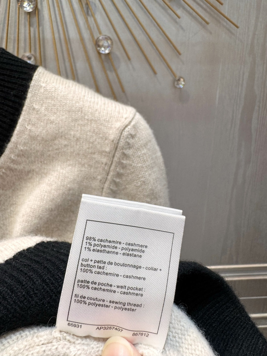 Cha 25fw White cashmere knit set