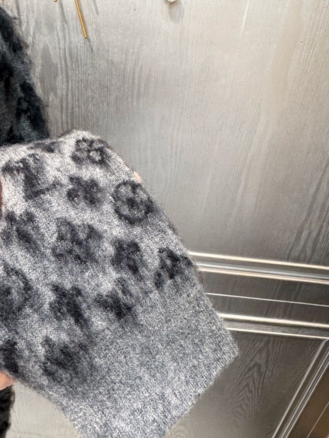 Lov 25fw monogram brushed knit cardigan