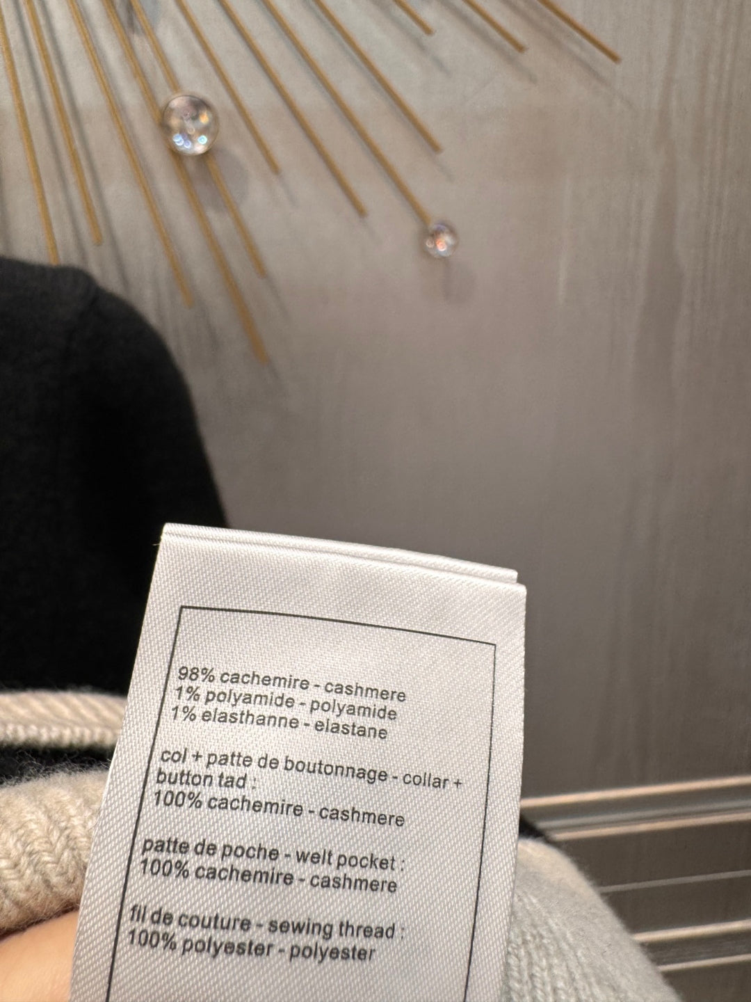 Cha 25fw Off-white cashmere knit set