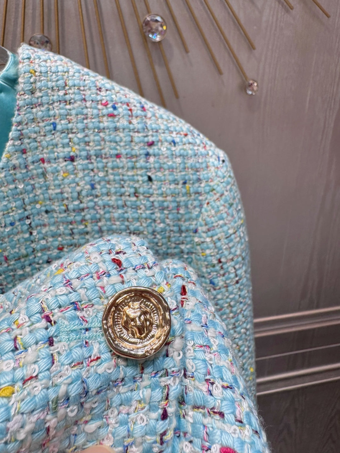 Cha 25fw Blue wool sweater