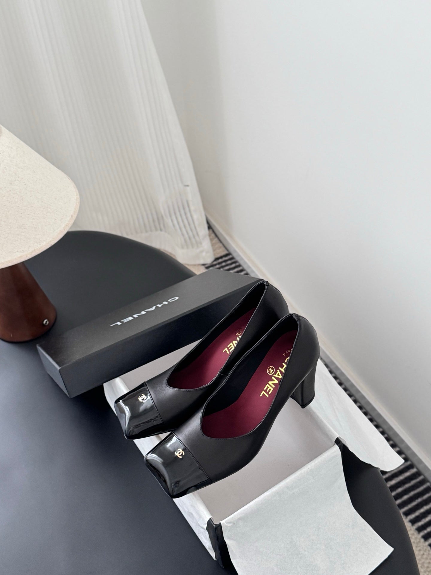 Che classic schoolbag buckle sheepskin single shoes