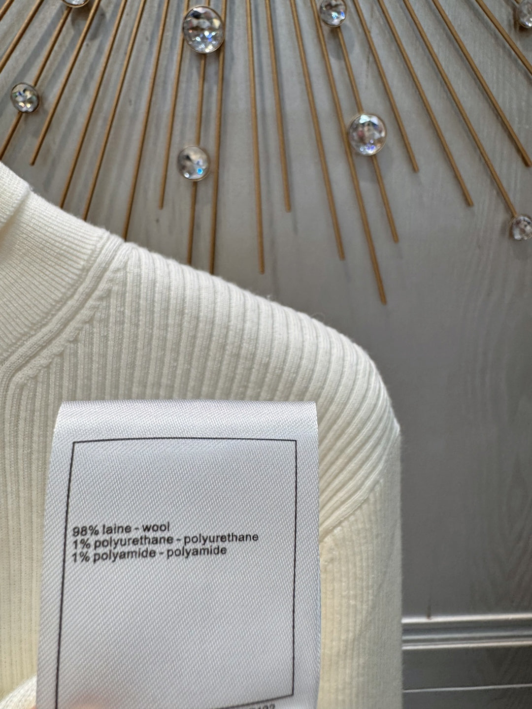 Cha**new black bow-tie knit sweater