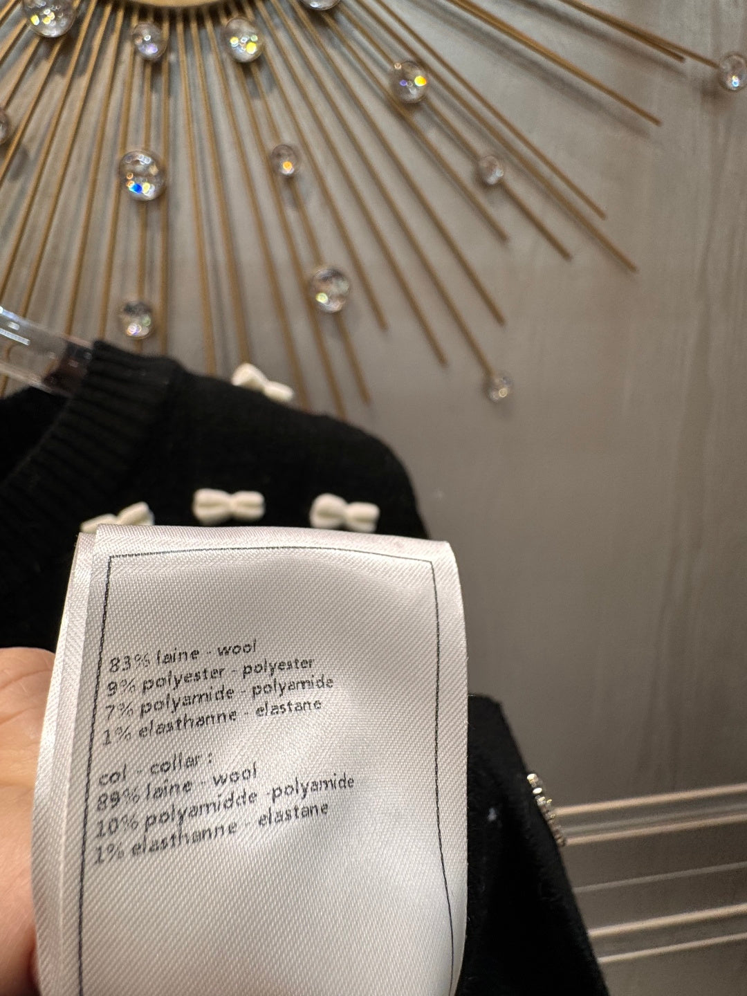 Cha**25fw bow Knit Sweater