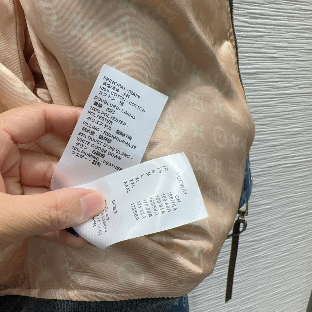 Lou**25fw new blue down jacket