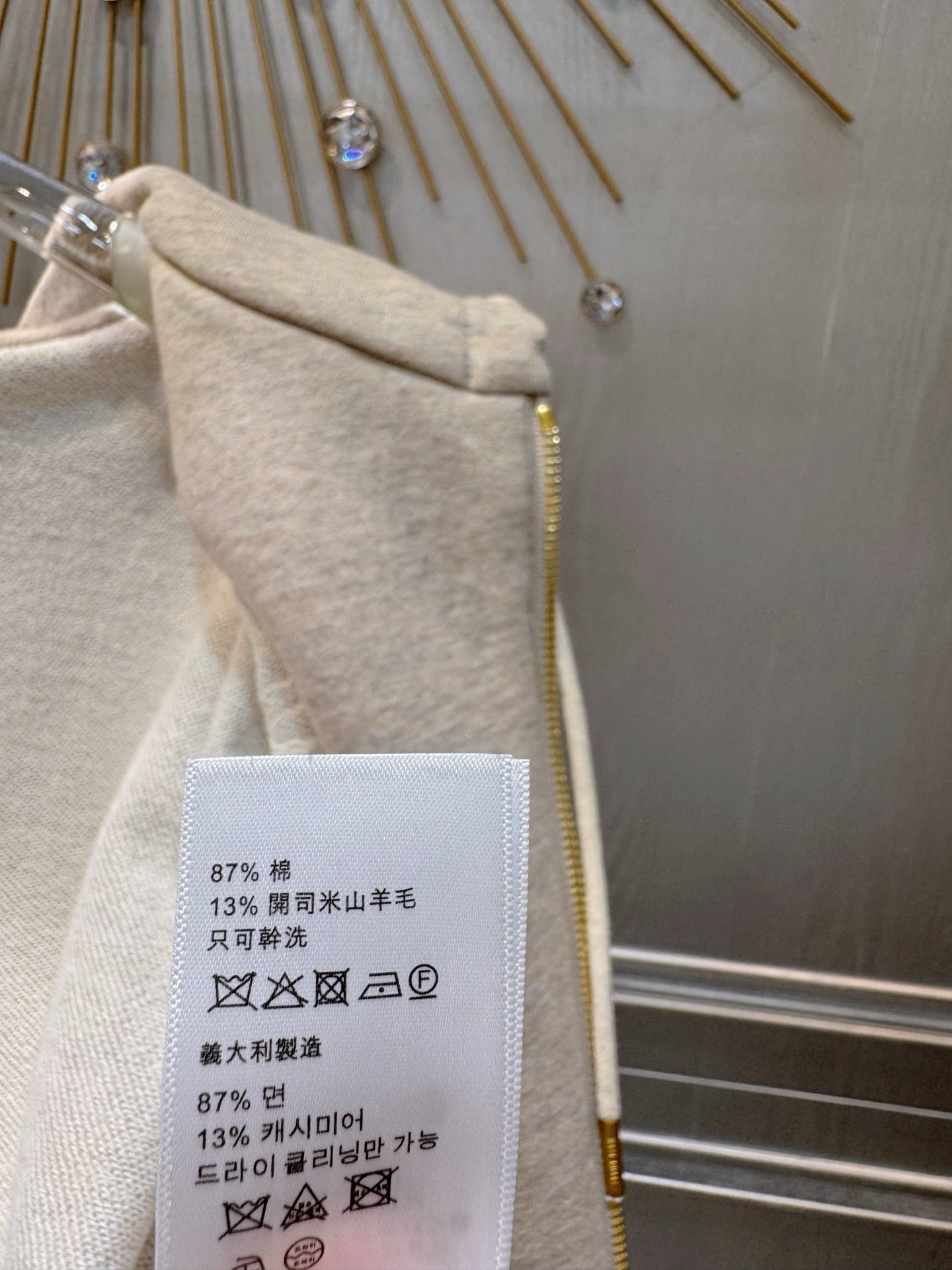 Cel**25fw badge zipper hoodie