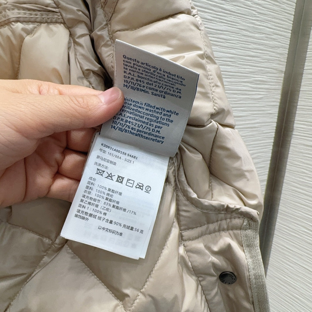 Moc**25fw new down jacket with detachable fur collar