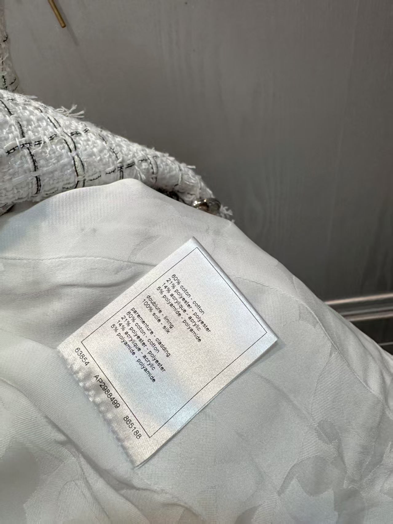 Cha**25fw small checkered cape-style coat