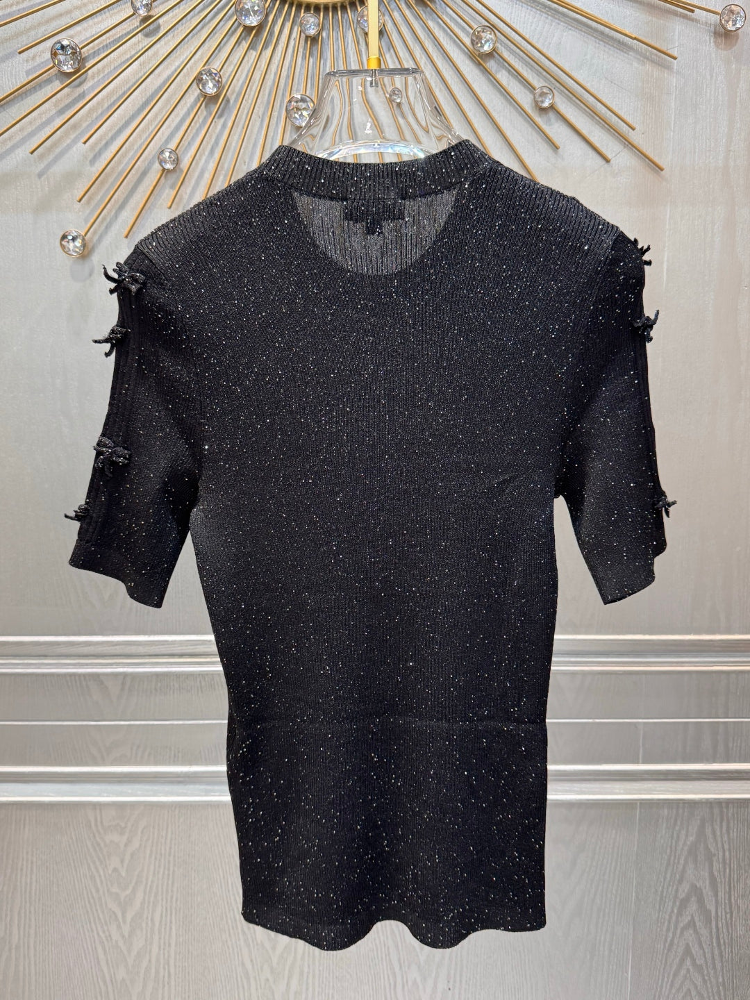 Cha 25fw New arrival: Starry Sky Bow Knitted Wool Sweater