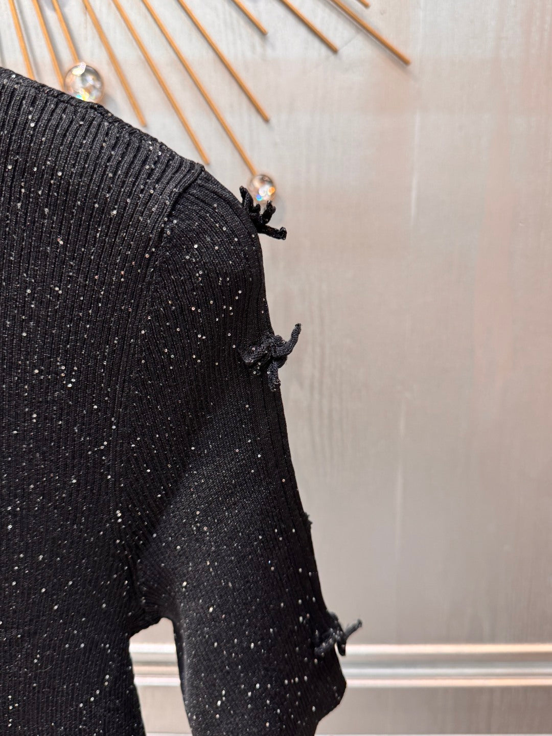 Cha 25fw New arrival: Starry Sky Bow Knitted Wool Sweater