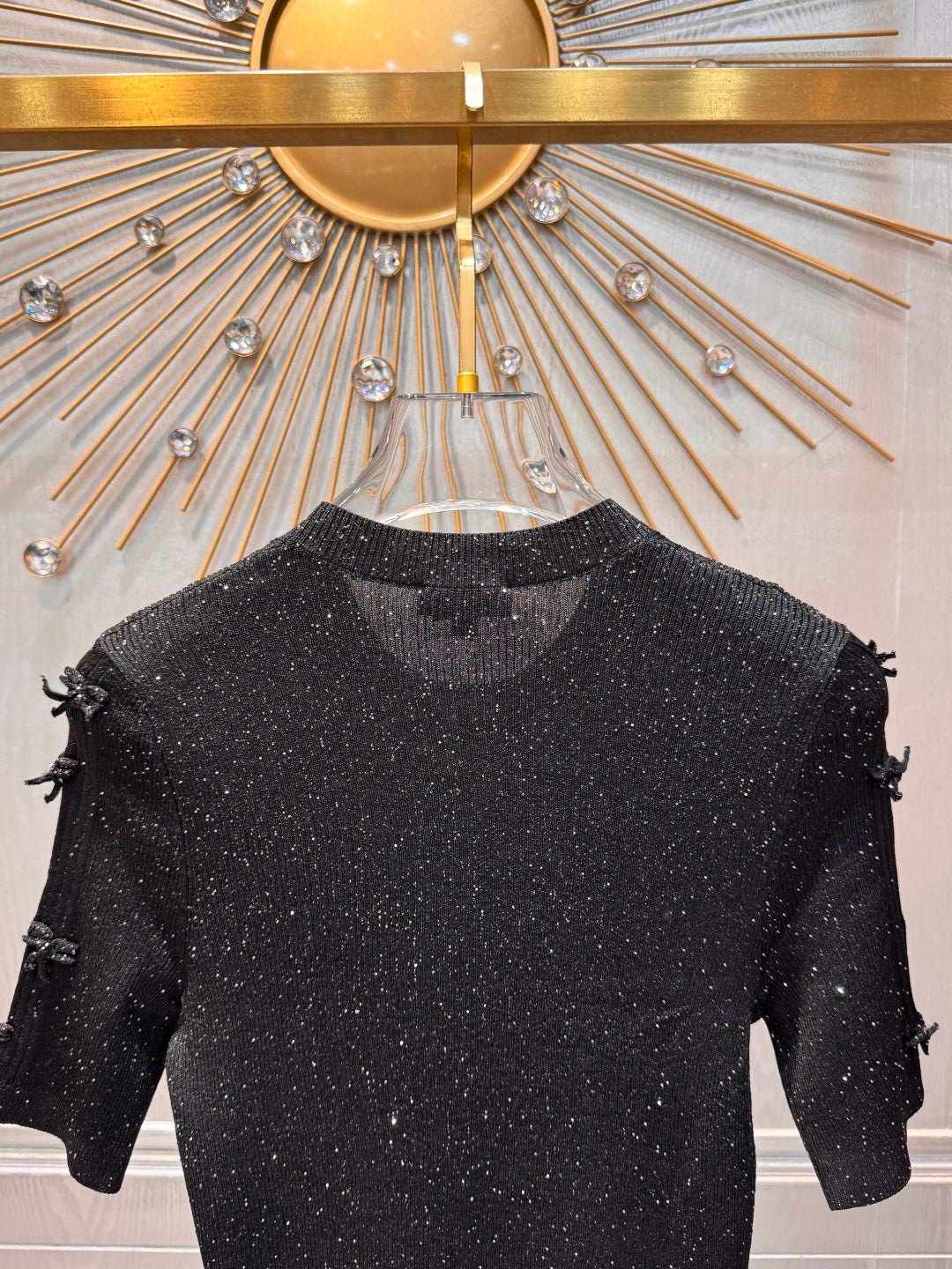 Cha 25fw New arrival: Starry Sky Bow Knitted Wool Sweater