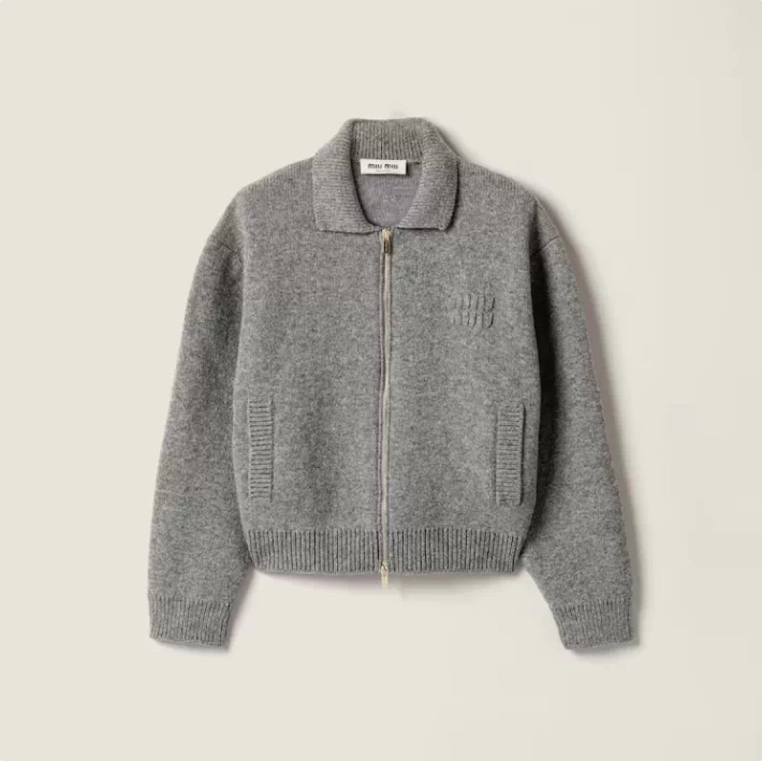 Mu 25fw wool sweater coat