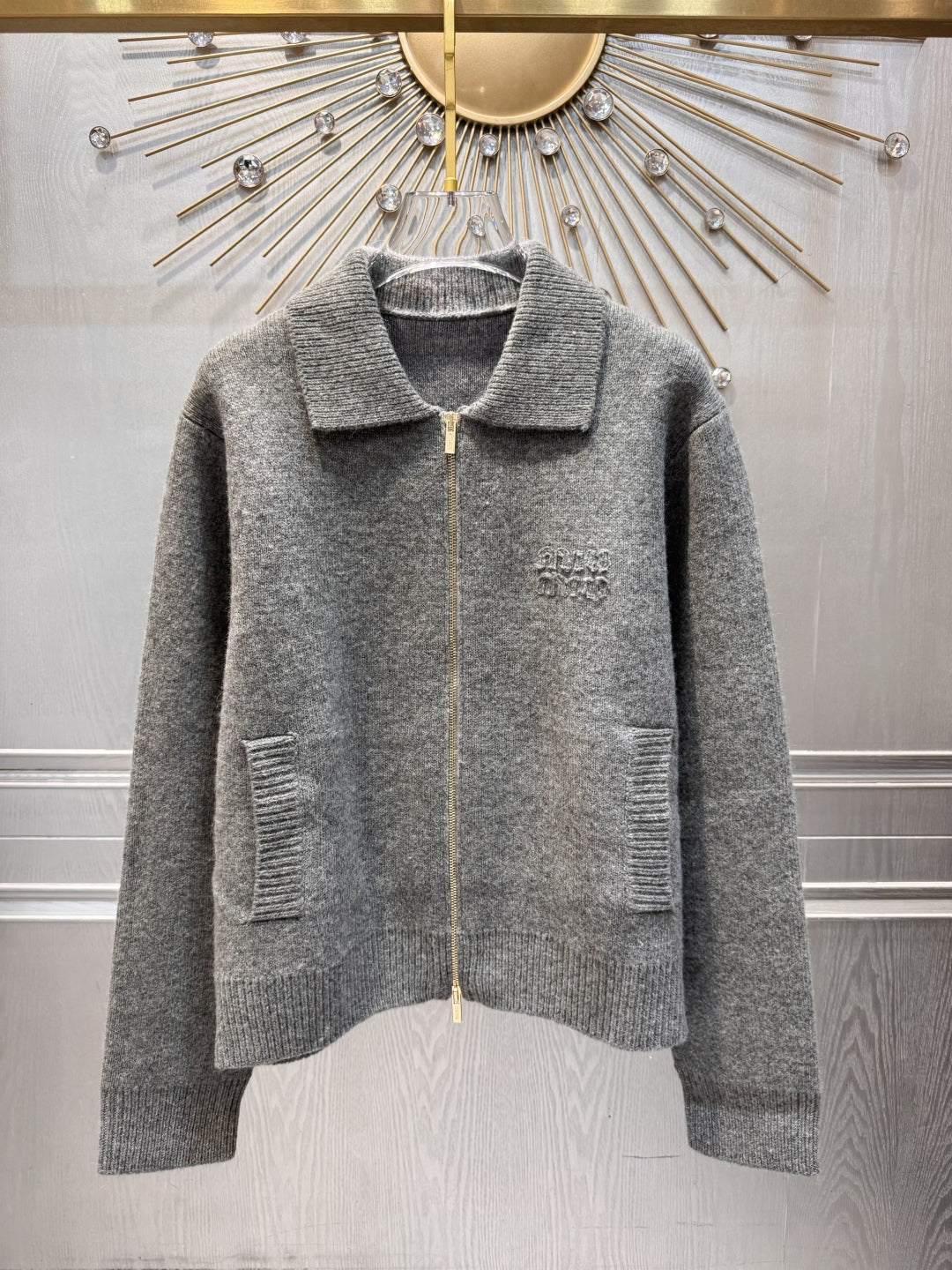 Mu 25fw wool sweater coat