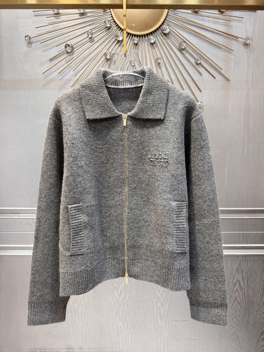 Mu 25fw wool sweater coat