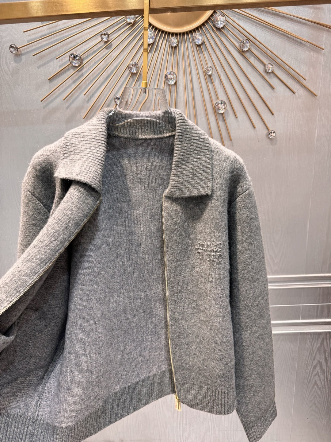 Mu 25fw wool sweater coat