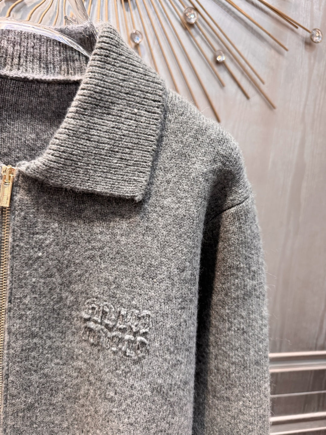 Mu 25fw wool sweater coat