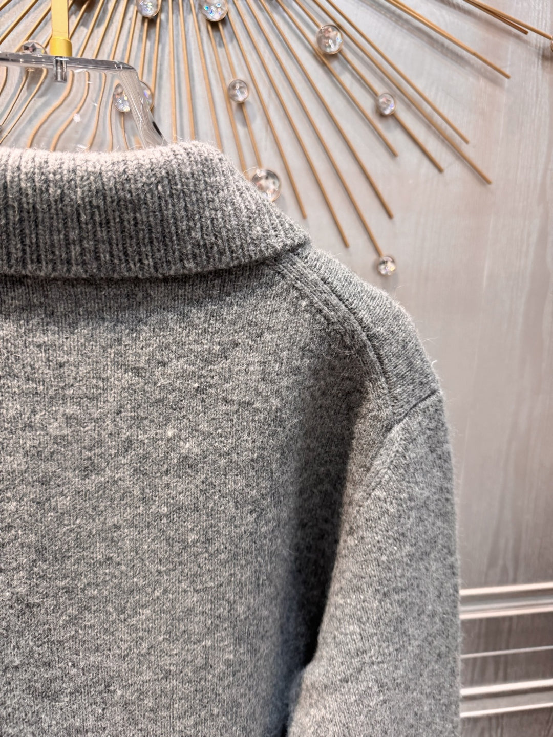 Mu 25fw wool sweater coat