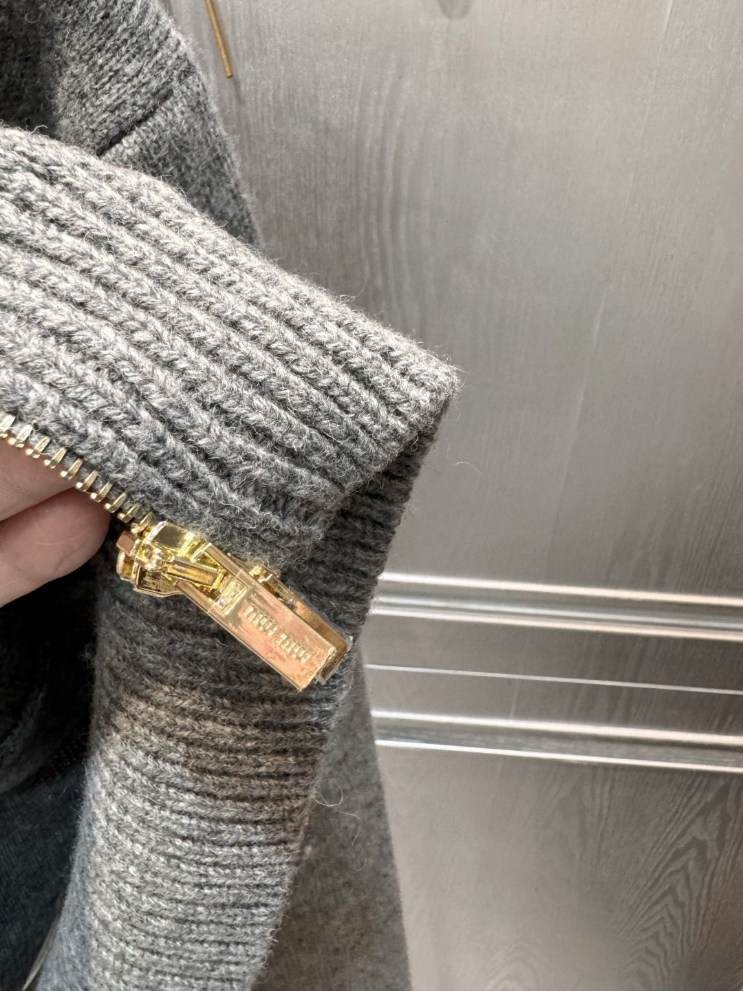 Mu 25fw wool sweater coat