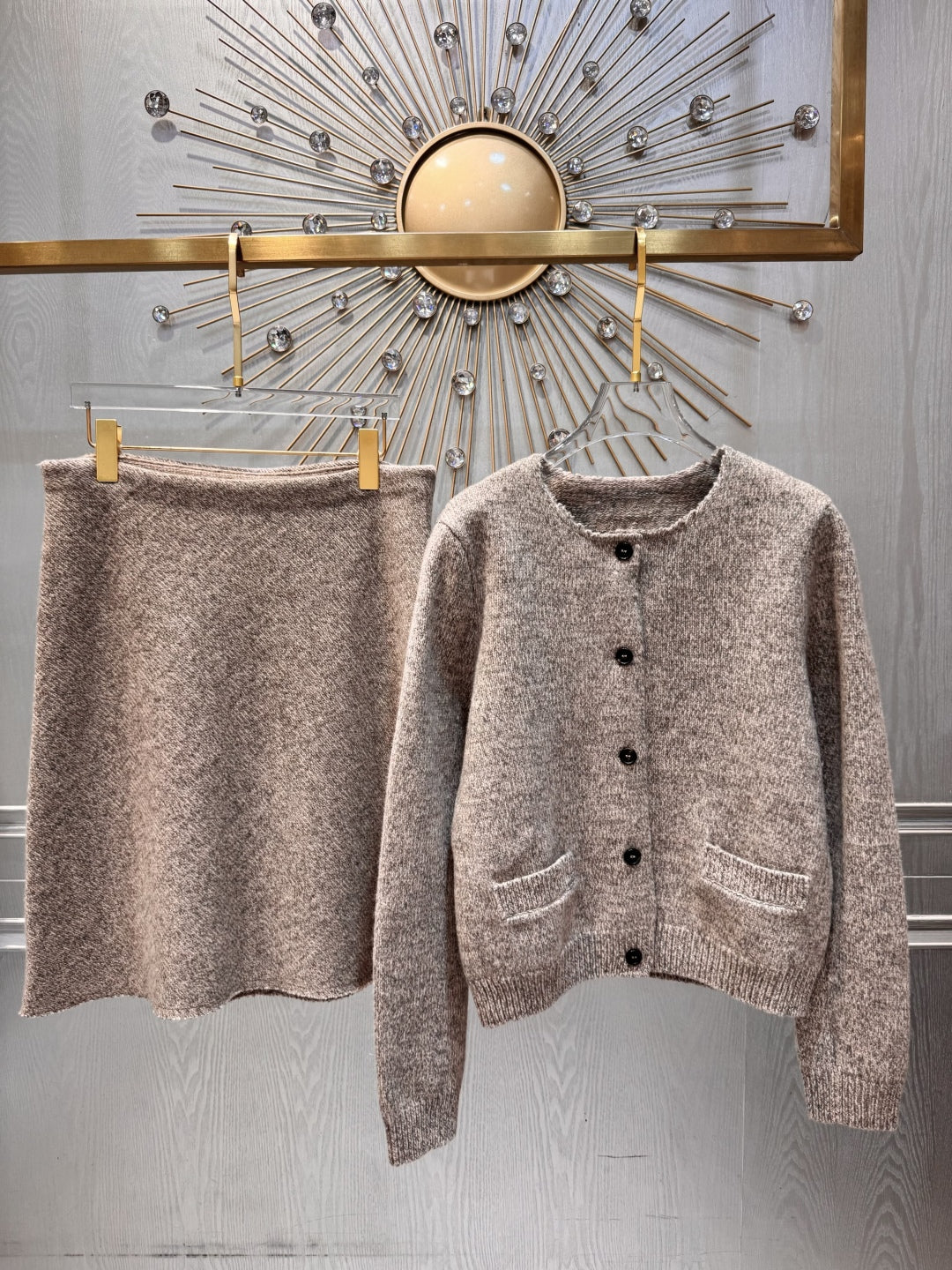 Mu 25fw Wool knitwear three-piece set