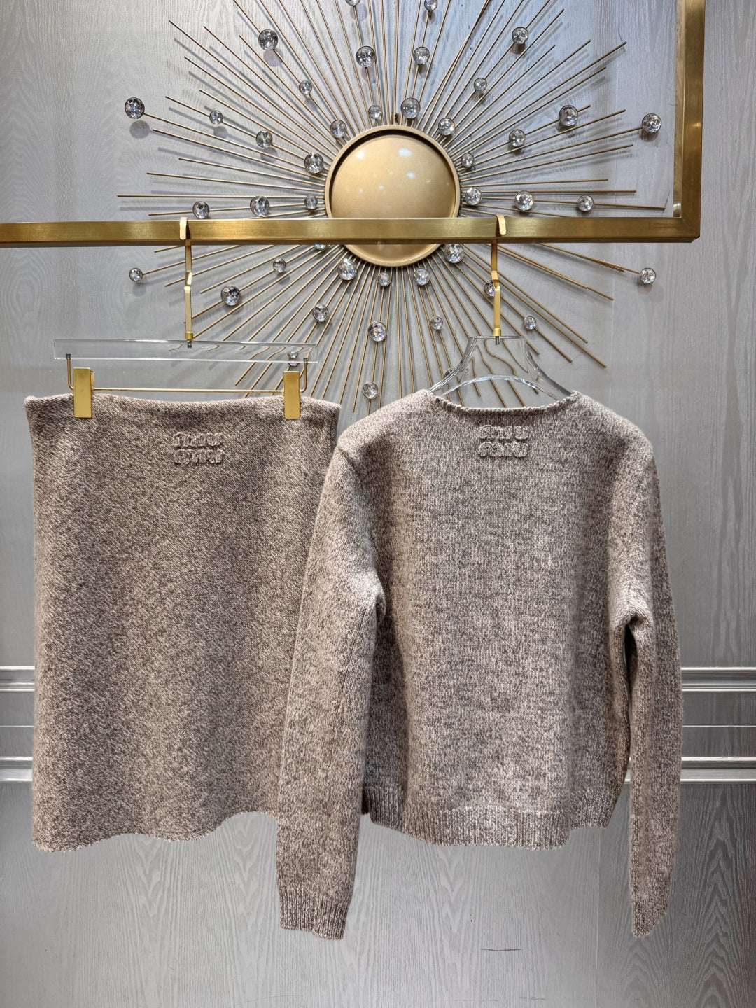 Mu 25fw Wool knitwear three-piece set