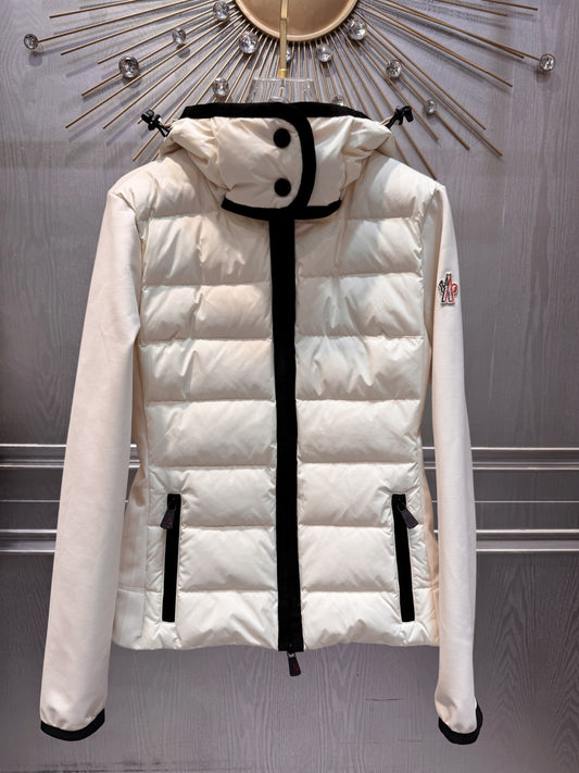 Cha 25fw spliced thin down jacket
