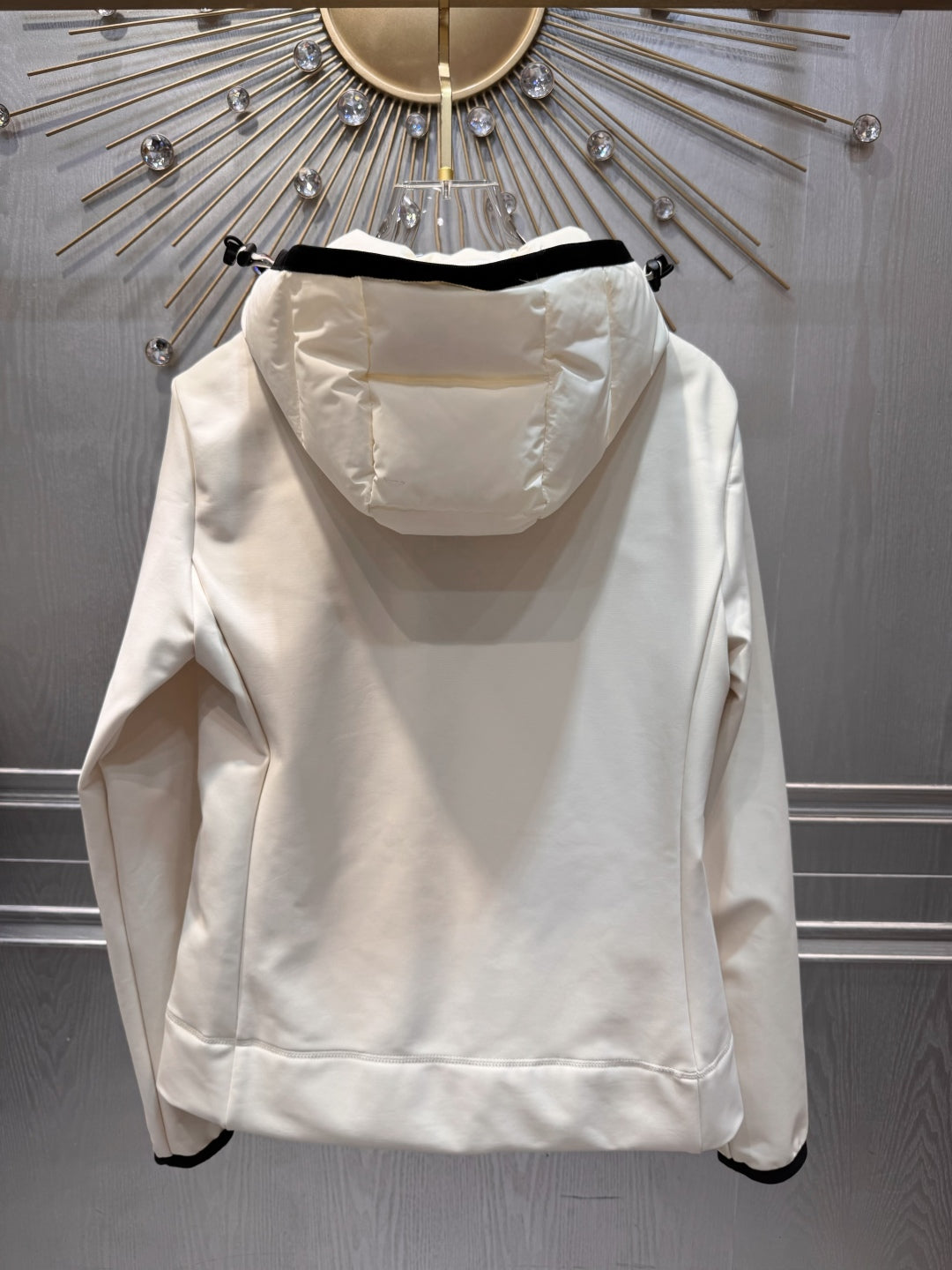 Cha 25fw spliced thin down jacket