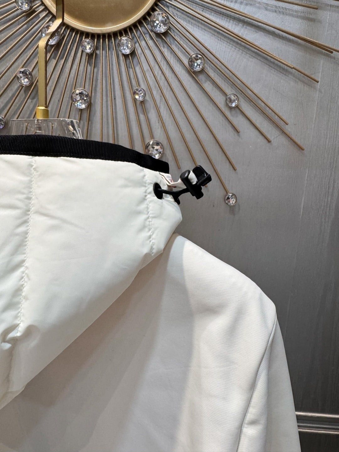 Cha 25fw spliced thin down jacket