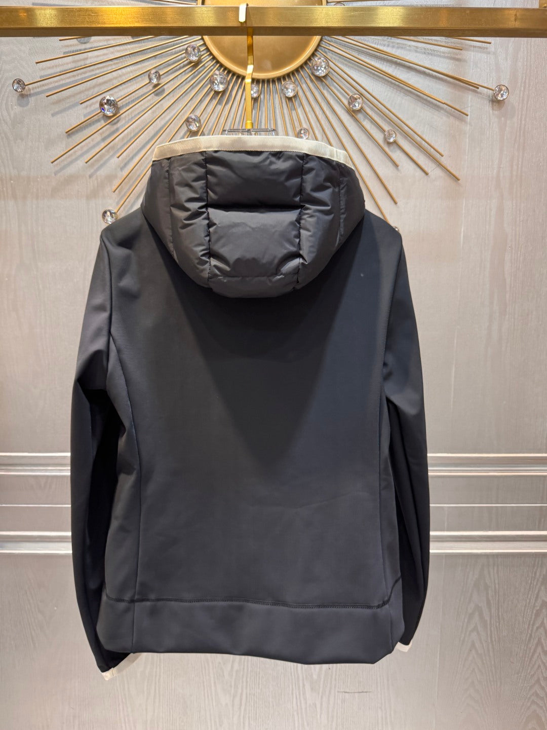 Cha 25fw spliced thin down jacket