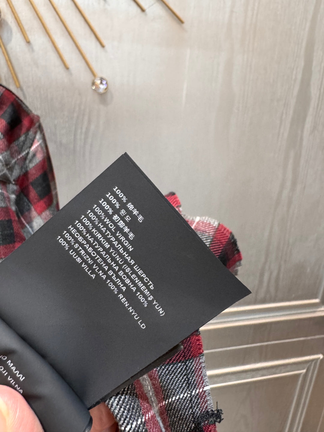 Mu 25fw Red and black plaid suit Set