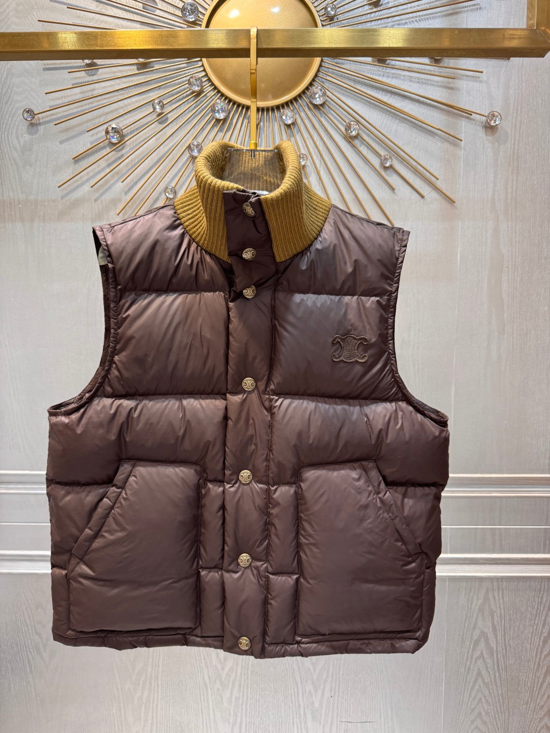 Cel 25fw brown down vest