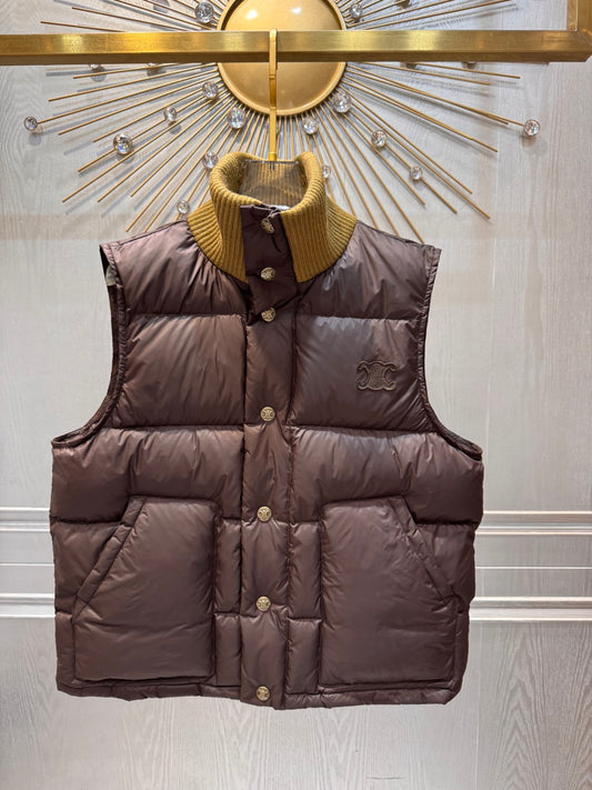 Cel 25fw brown down vest