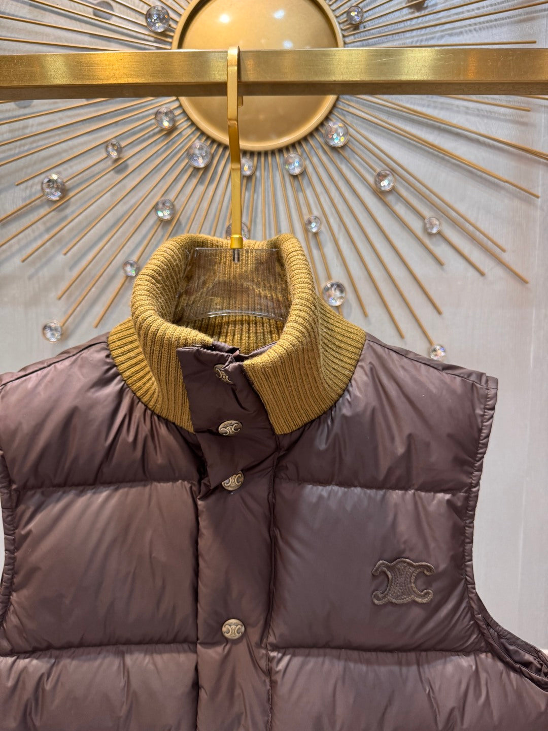 Cel 25fw brown down vest