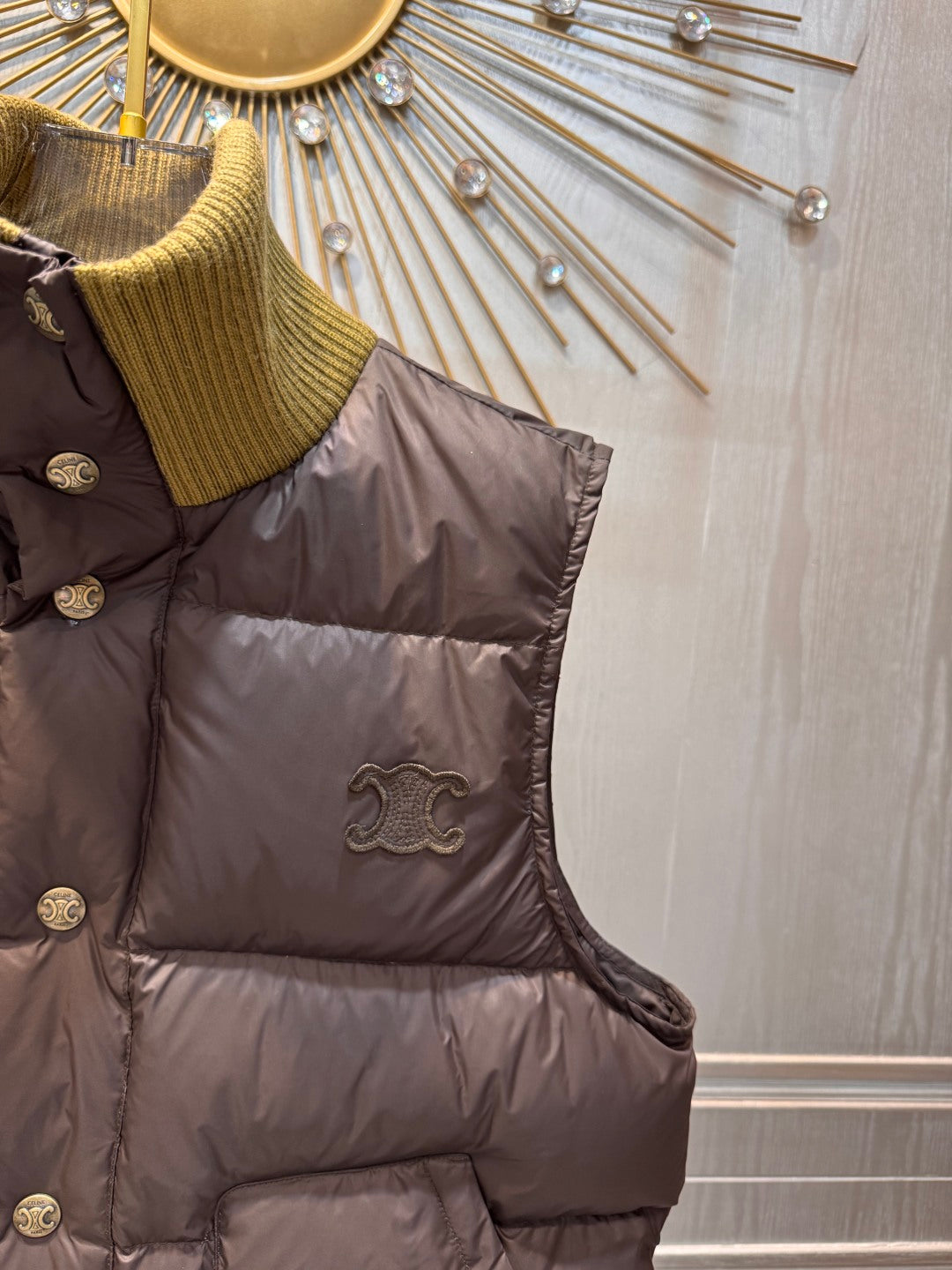 Cel 25fw brown down vest