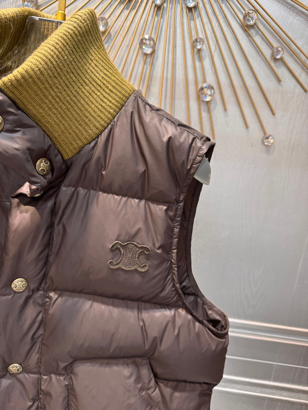 Cel 25fw brown down vest