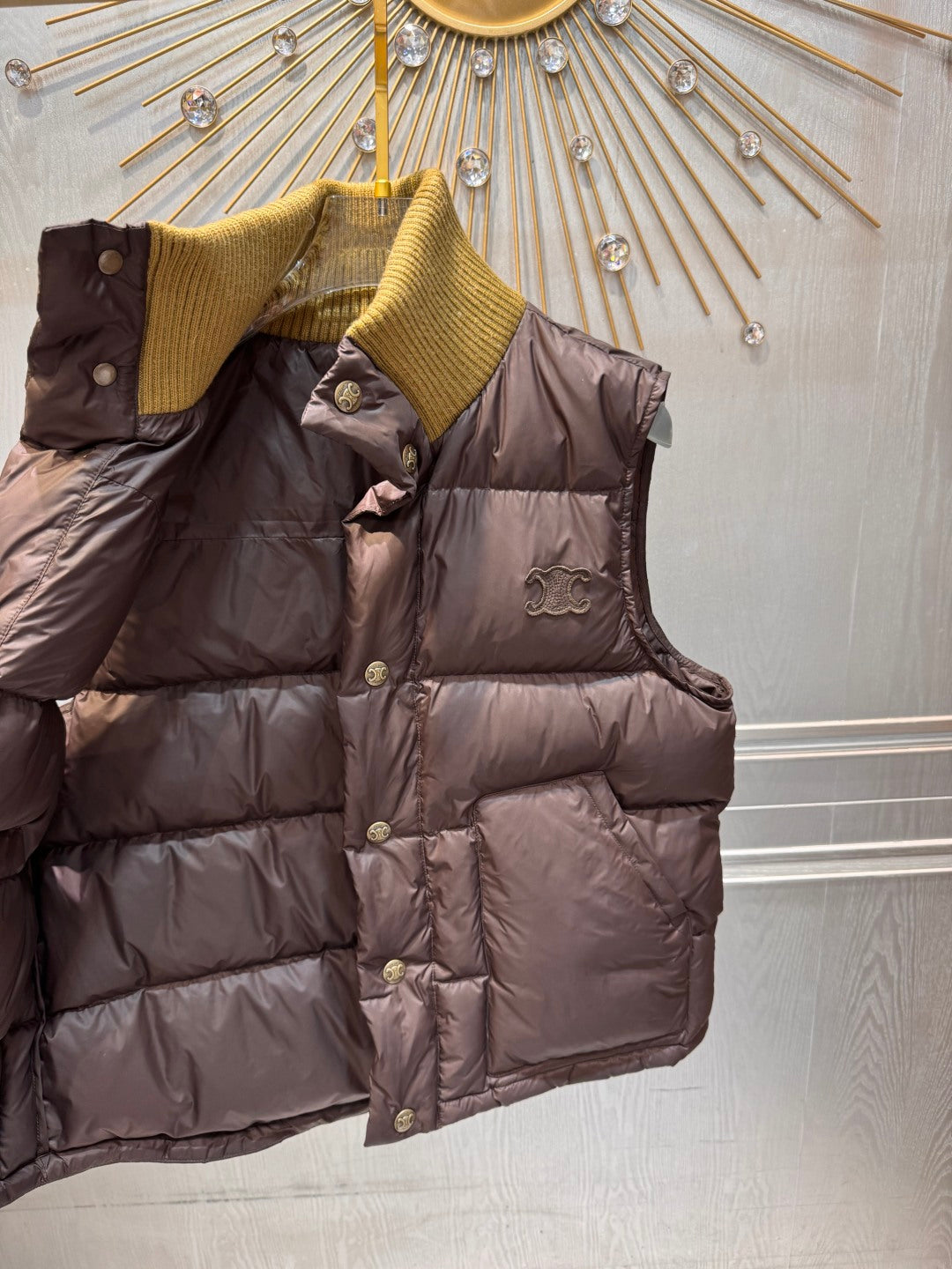 Cel 25fw brown down vest