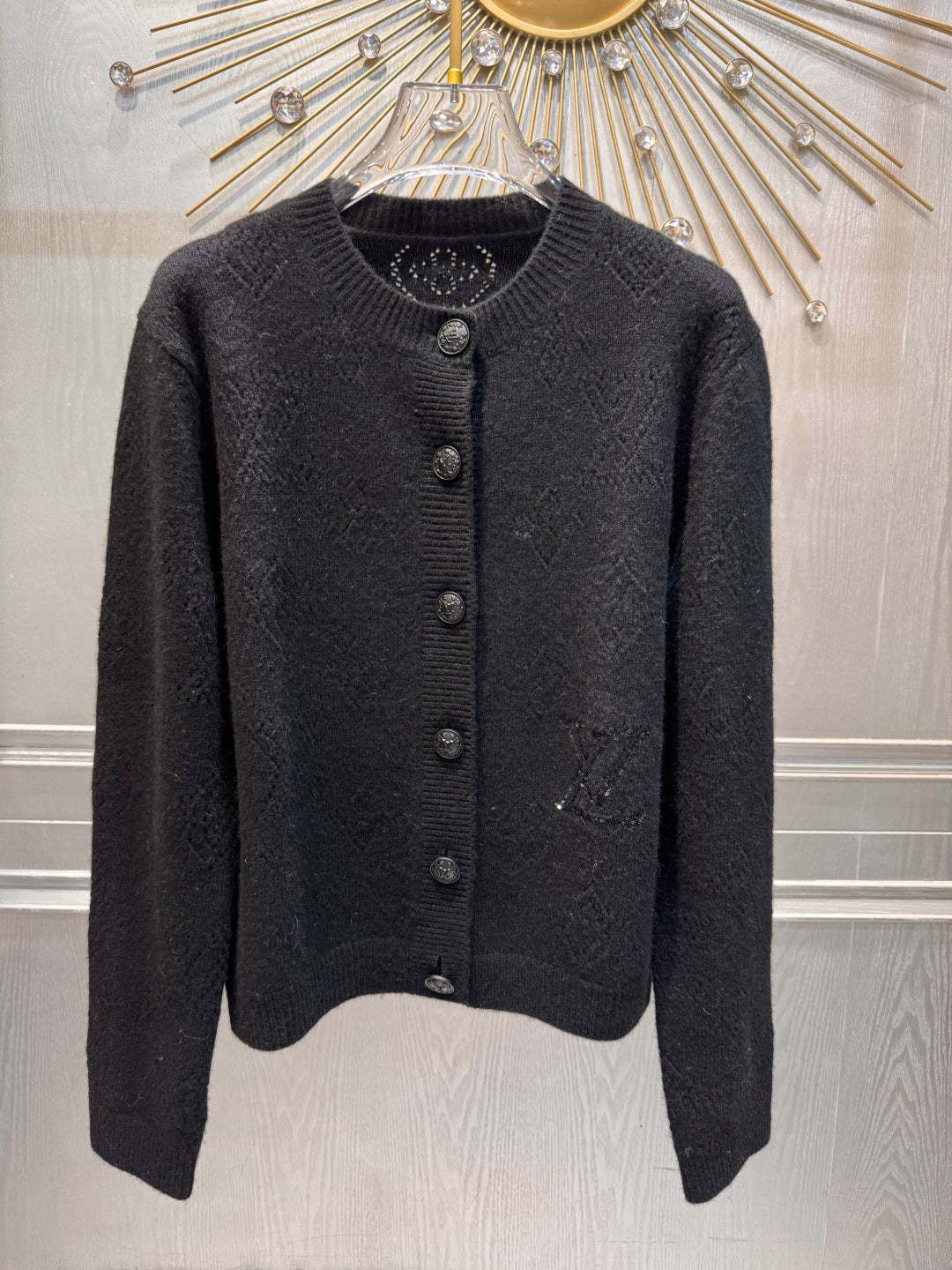 Loe 25fw Black knitted wool sweater