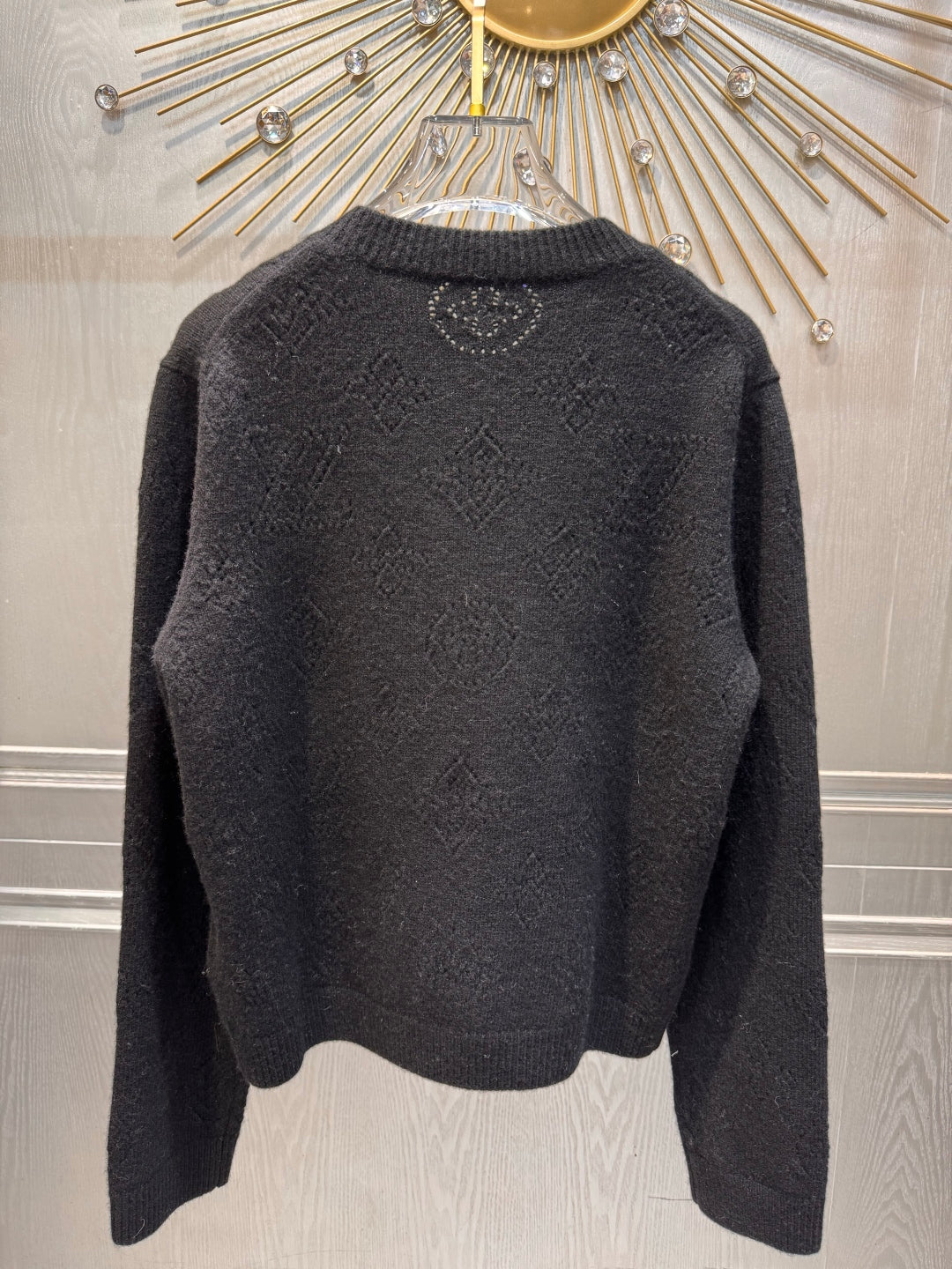 Loe 25fw Black knitted wool sweater