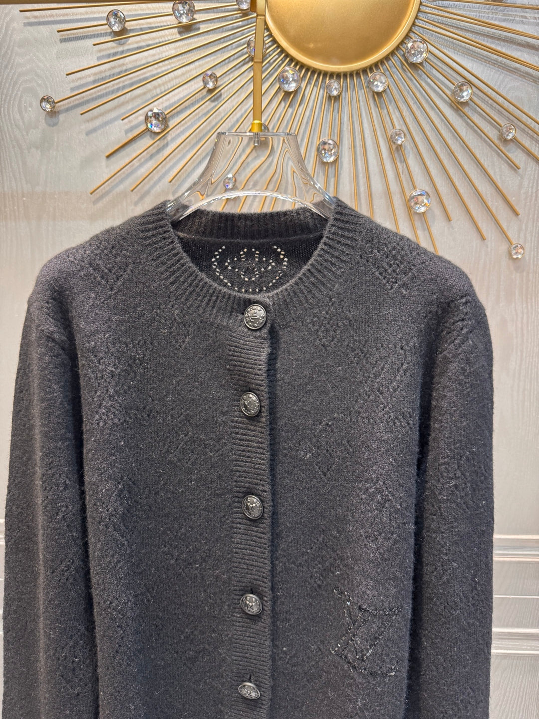 Loe 25fw Black knitted wool sweater