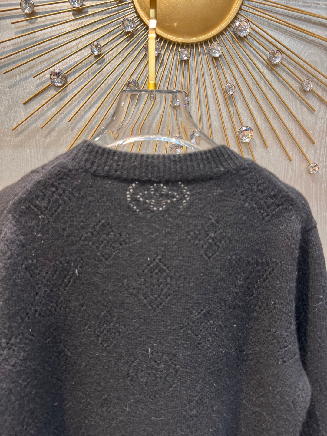 Loe 25fw Black knitted wool sweater