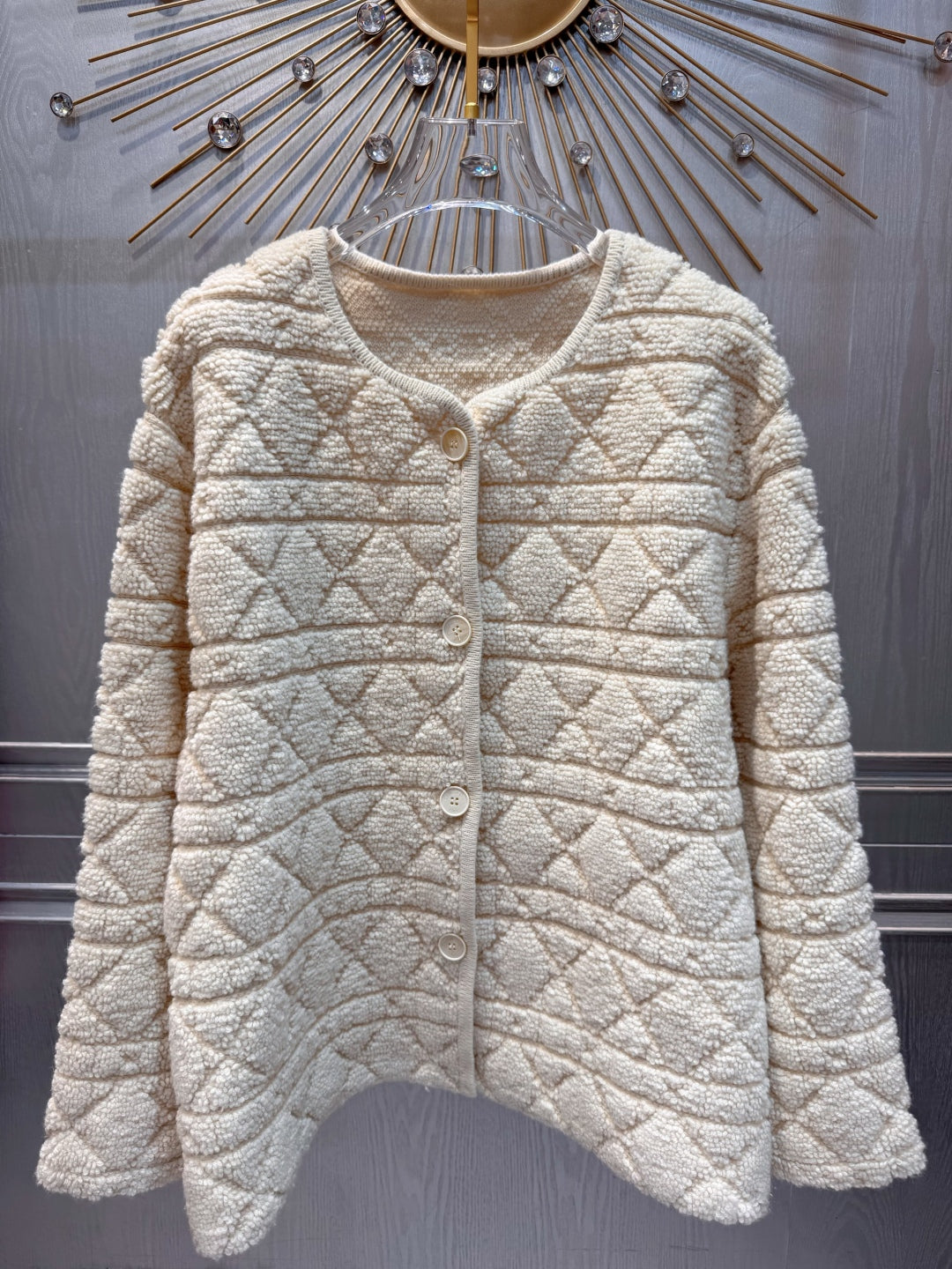 Cd 25fw off-white knitted sweater