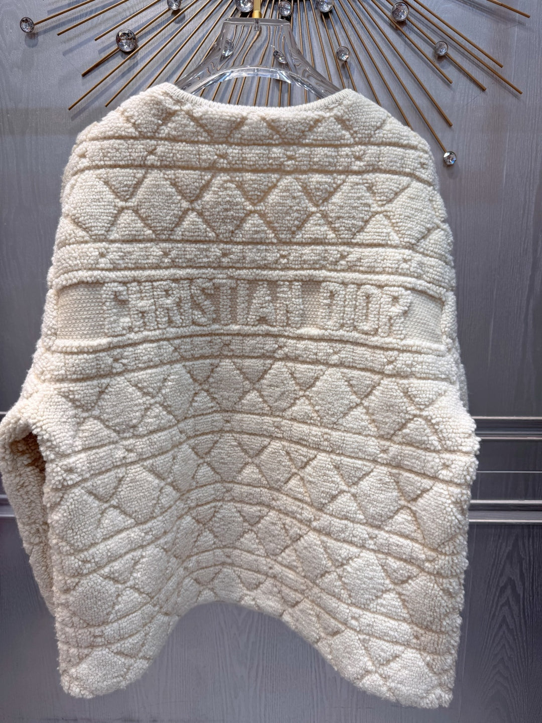 Cd 25fw off-white knitted sweater