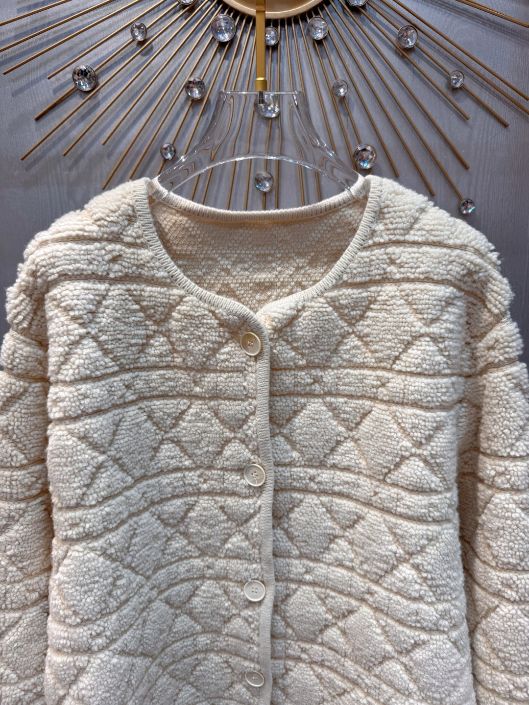 Cd 25fw off-white knitted sweater