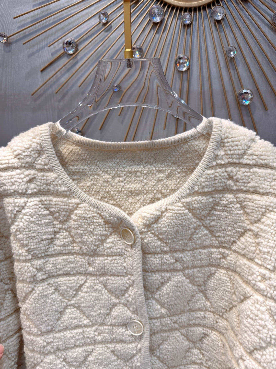 Cd 25fw off-white knitted sweater