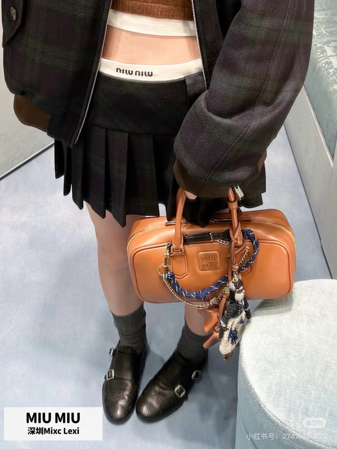 Mu 25fw Green plaid wool suit