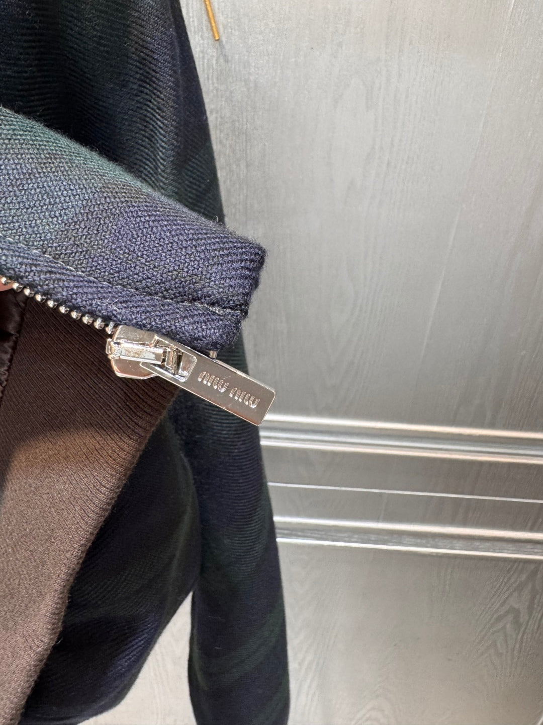 Mu 25fw Green plaid wool suit