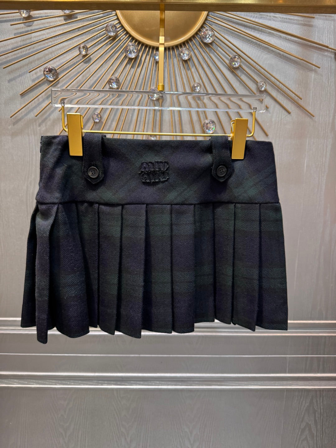 Mu 25fw Green plaid wool suit