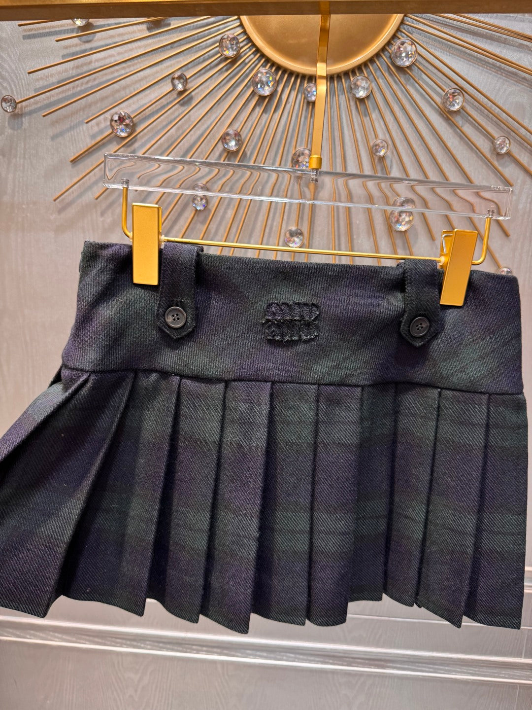 Mu 25fw Green plaid wool suit