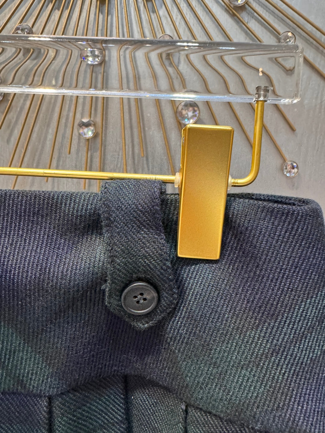 Mu 25fw Green plaid wool suit