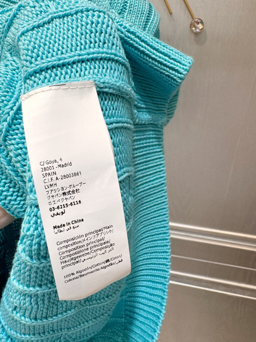 Cle 25fw Turquoise knit cardigan