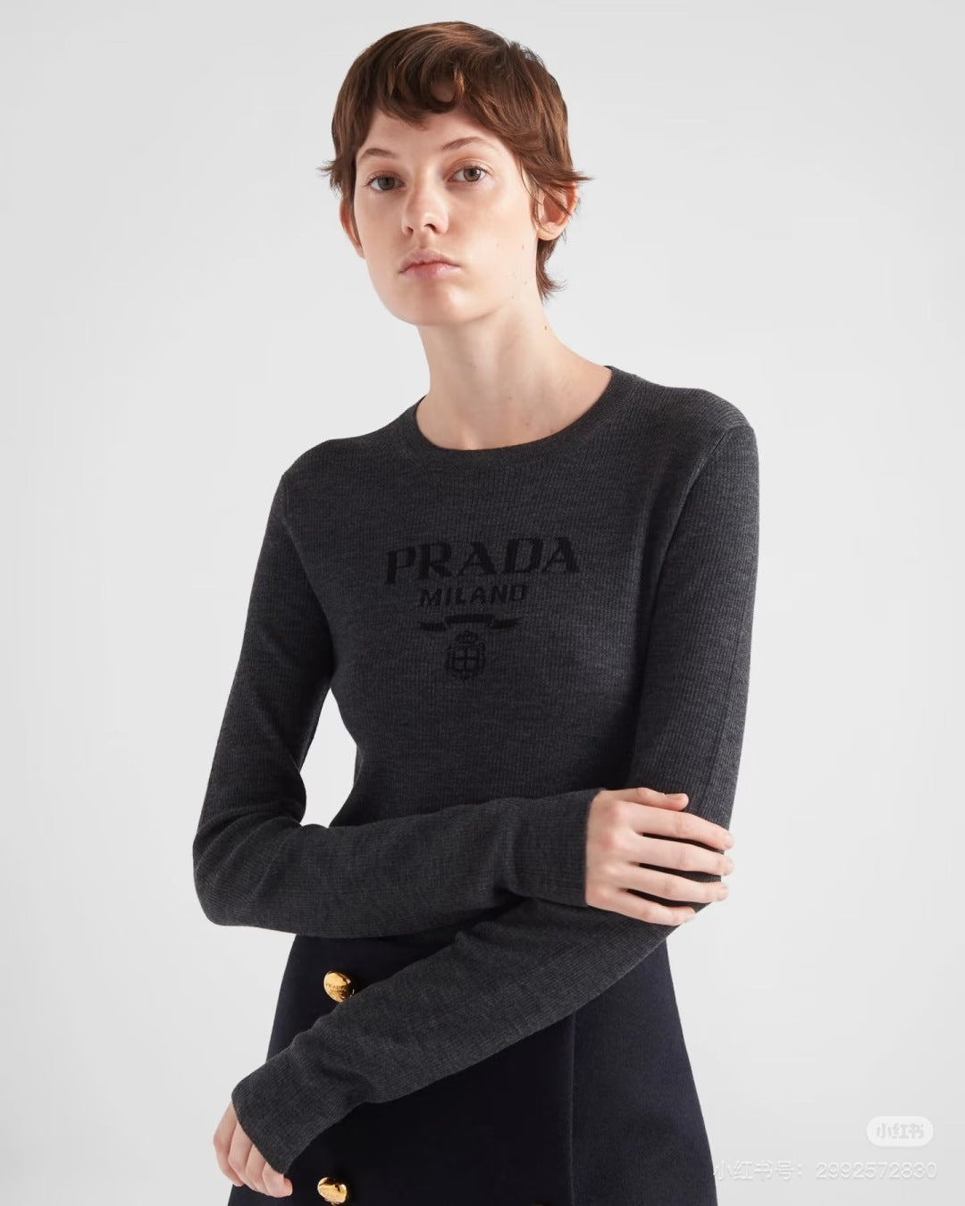 Pra 25fw Gray knit base layer