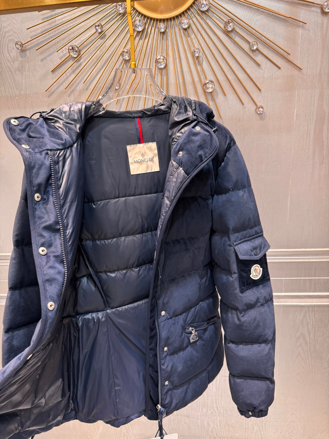 Moc 25fw Sapphire Blue Slim Fit Down Jacket